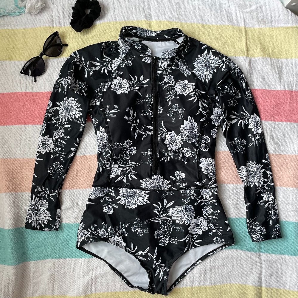 Rash Guard Long Sleeve One Piece Swimsuit